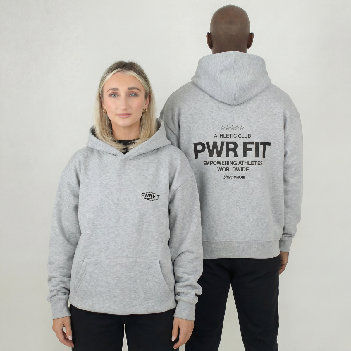 Signature Oversized Hoodie (Grey) – Power Fitness UK